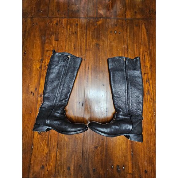 TORY BURCH MARLENE LEATHER RIDING BOOTS 6.5 - Picture 5 of 12